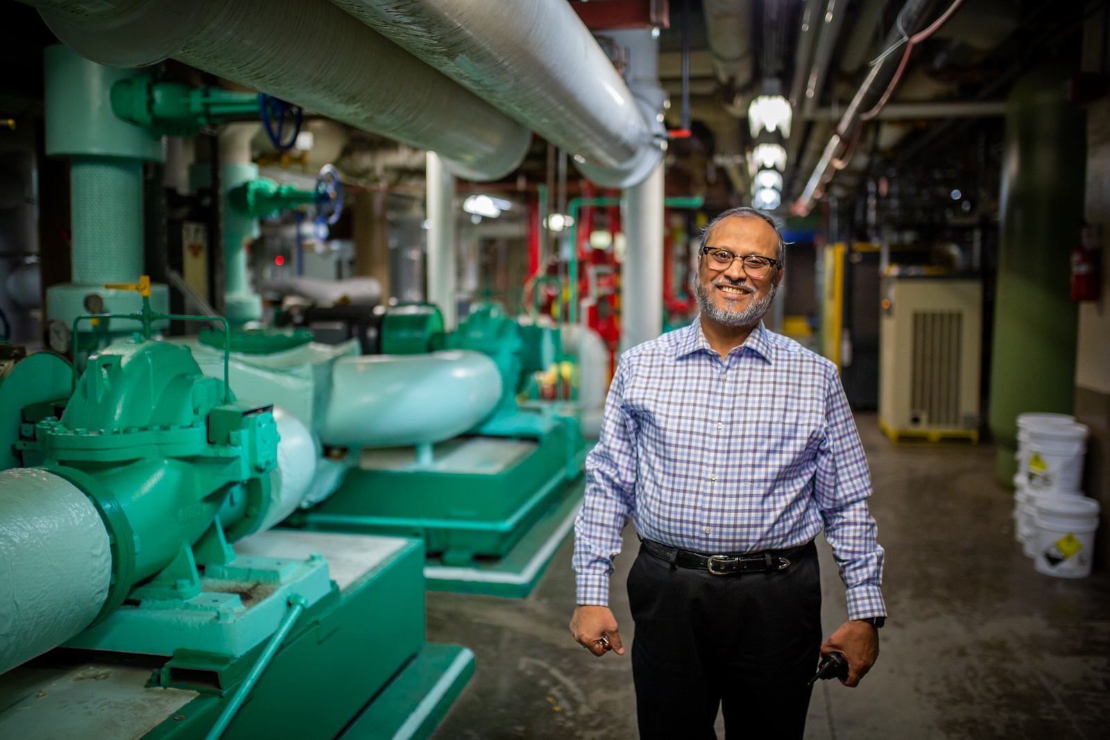 a portrait of Ijaz Sajjad at work in the Co-generation plant