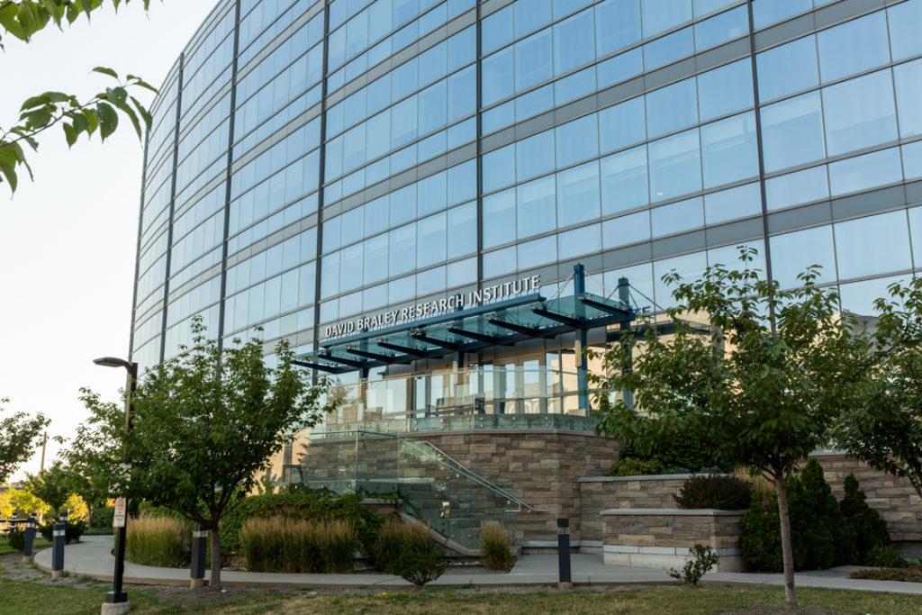 entrance to the David Braley Research Institute at HHS