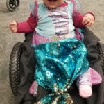baby girl wearing mermaid costume