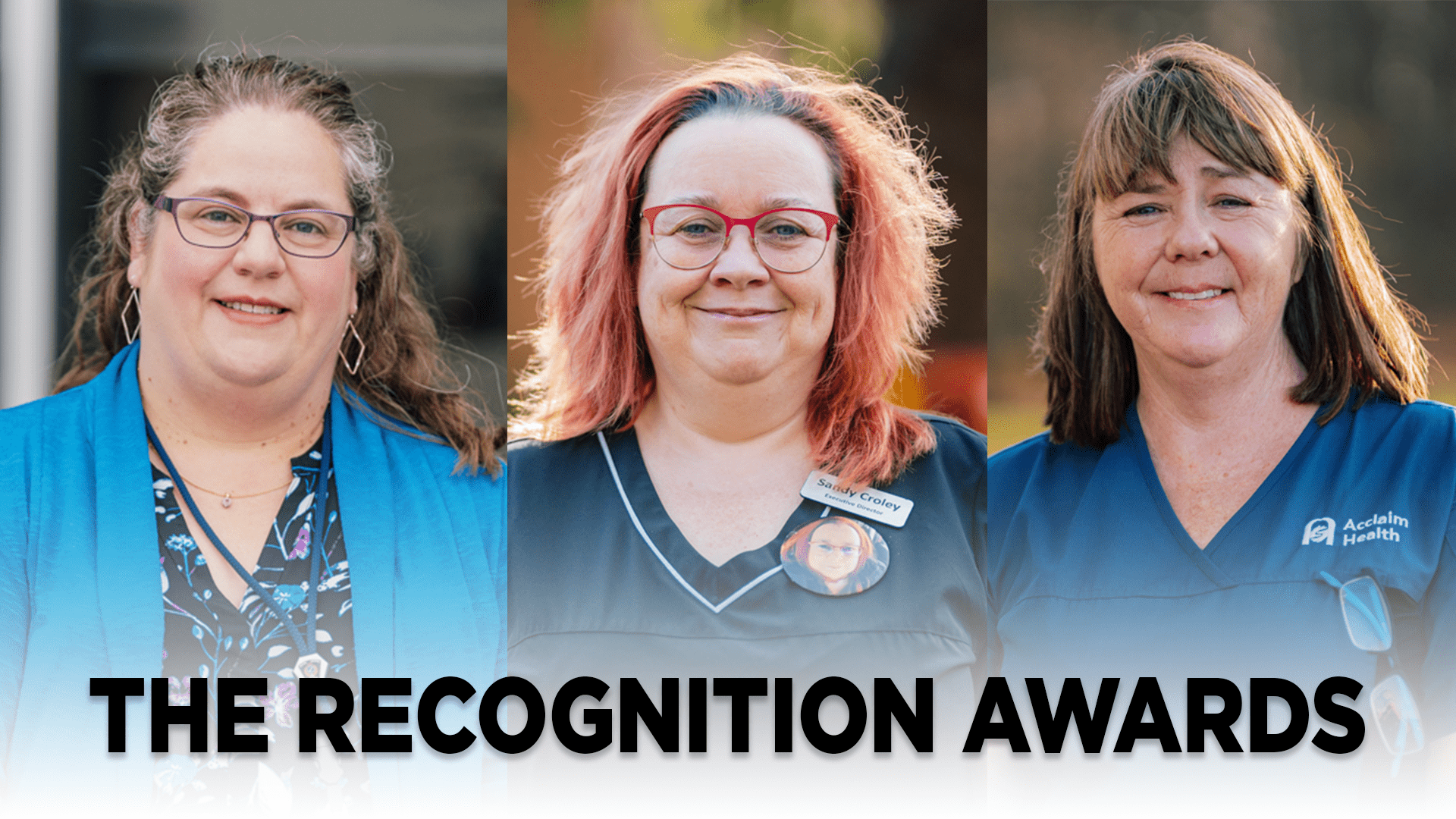 Collage image showing award recipients; Michelle Barclay, Sandy Croley, Sherry Fjell
