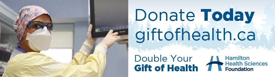 Hamilton Health Sciences Foundation advertisement for Gift of Health campaign