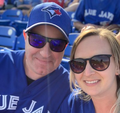 Chris and Emily Kindy at Blue Jays game