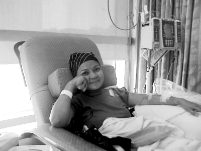 Joahnna receiving chemotherapy