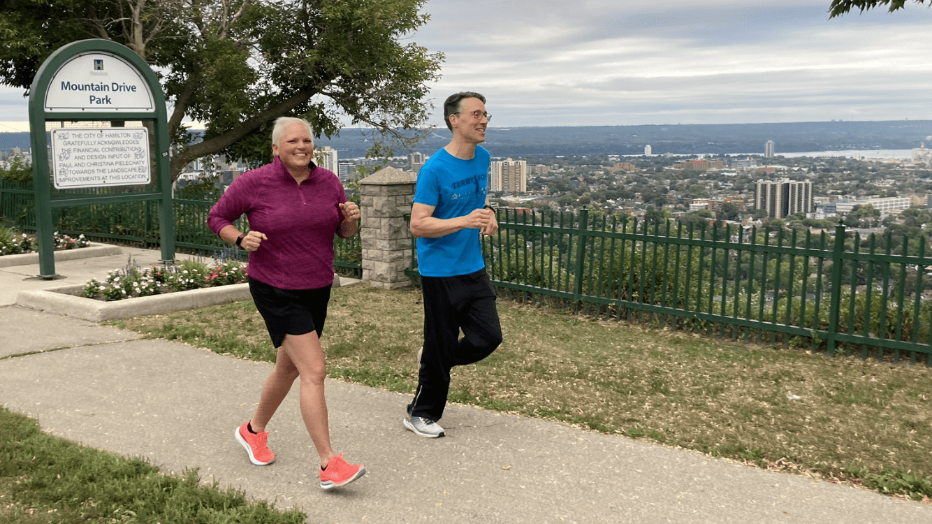doctor and patient running together