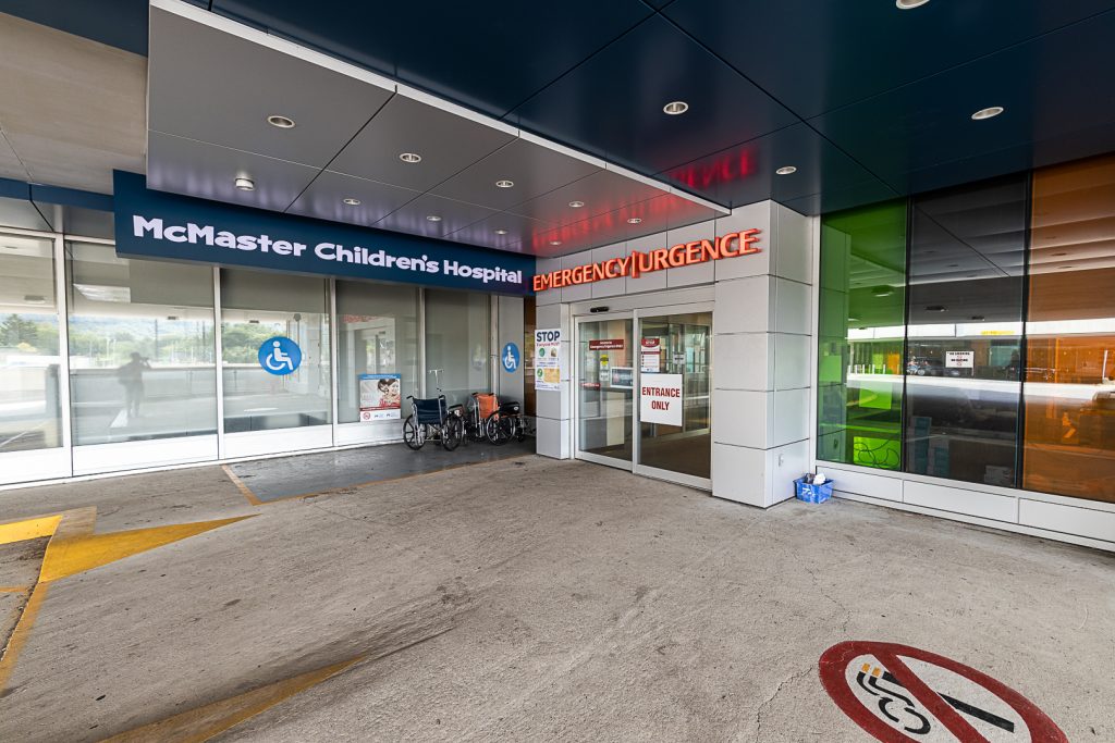 McMaster Children's Hospital emergency department entrance