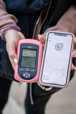 A continuous glucose monitoring system is displayed.