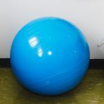 Blue birthing ball