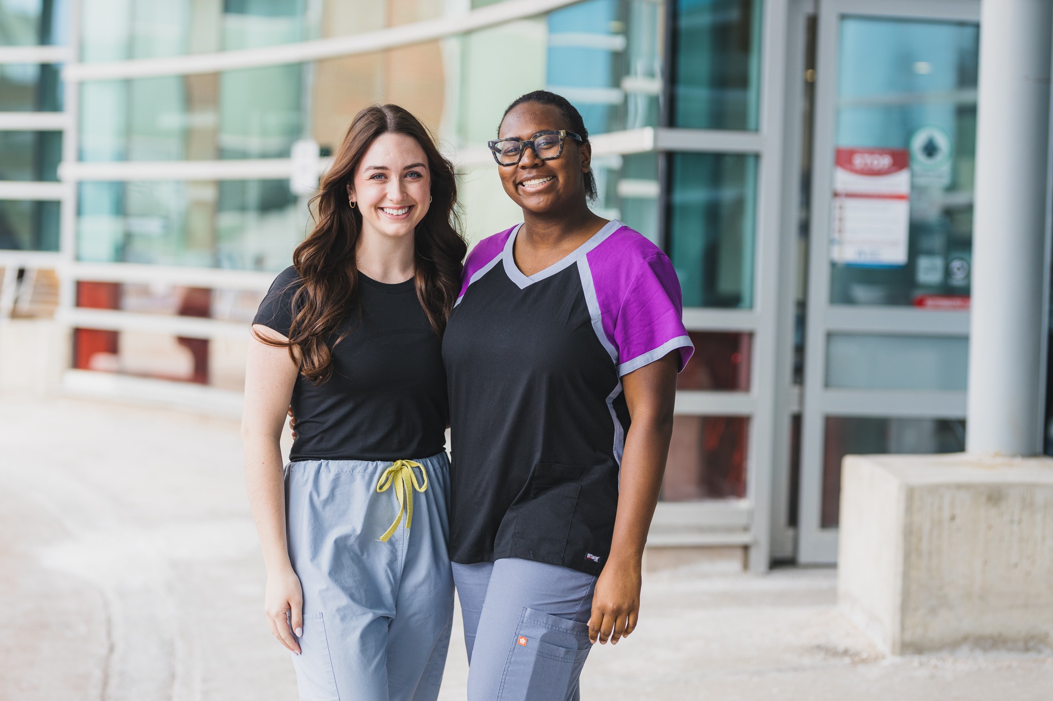 Nursing students Myiah Sloss and Taejah Roberts are working as clinical externs at our Juravinski Hospital and Cancer Centre.