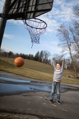 Tyler Whitehead playing basketball