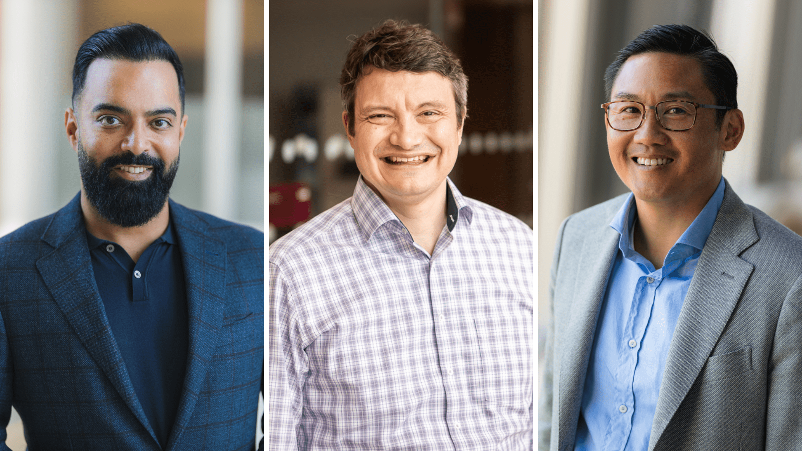 Head and shoulders photos of three HHS doctors, side by side. HHS physician-researchers Dr. Aly-Khan Lalani, Dr. Tobias Berg and Dr. Darryl Leong are leading a groundbreaking research project by HHS, McMaster University and St. Joseph’s Healthcare Hamilton that could transform cancer treatment in Hamilton and serve as a model for cancer care across Canada. Their project aims to develop better ways to detect and track cancer using simple blood tests.