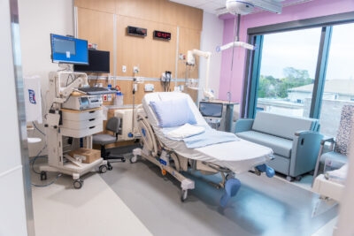 A birthing suite in a hospital